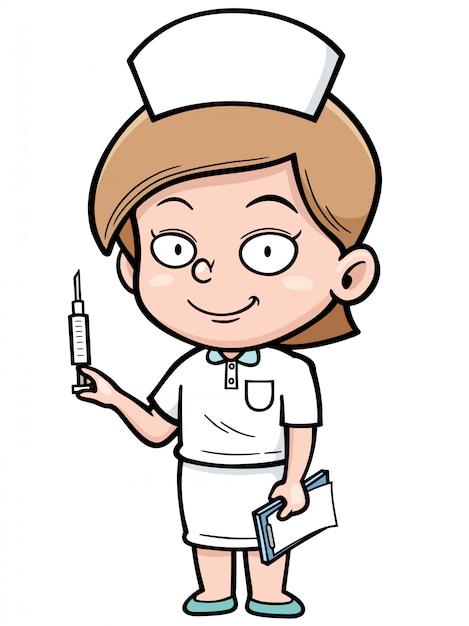 Cartoon nurse | Premium Vector