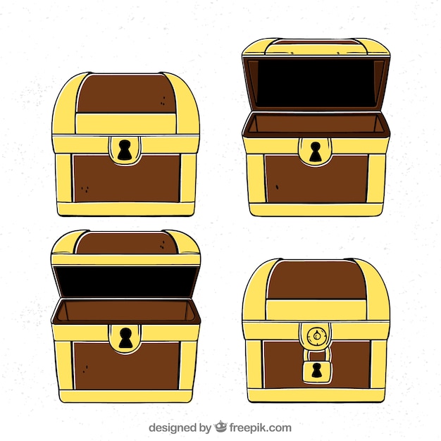 Opened Crate Treasure. Chest for Object Graphic by