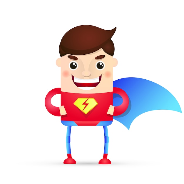 Premium Vector Cartoon Power Superhero Character