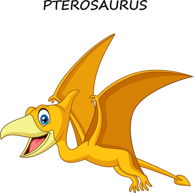 Premium Vector | Cartoon pterosaurus isolated on white background