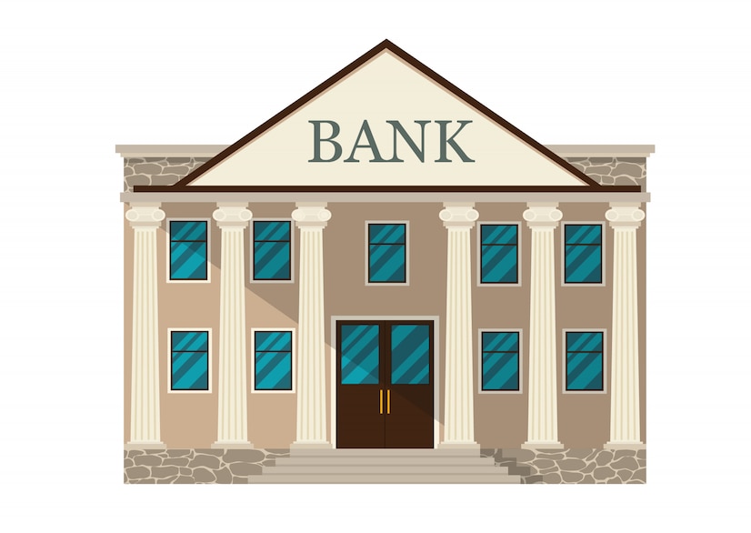 Premium Vector Cartoon Retro Bank Building Or Courthouse With Columns