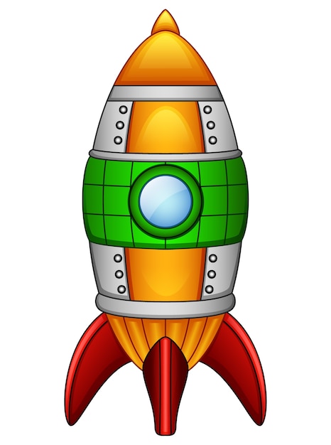 Premium Vector | Cartoon rocket spaceship isolated on white background
