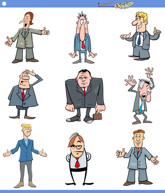 Premium Vector Cartoon Set Of Businessmen Or Men