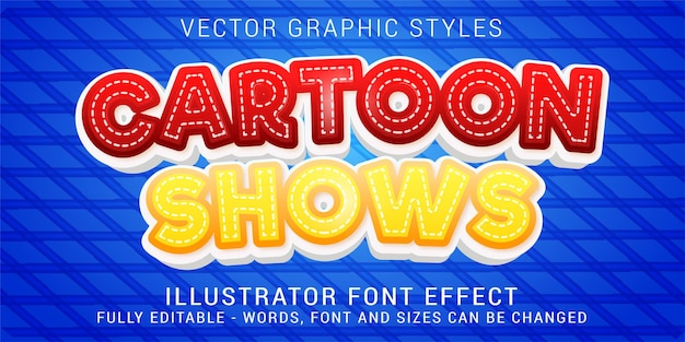 Premium Vector Cartoon Shows Graphic Styles Editable Text Effect