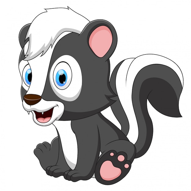 Premium Vector | Cartoon skunk posing isolated on white background