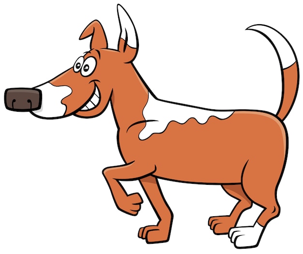 プレミアムベクター 漫画の斑点犬面白い動物キャラクター