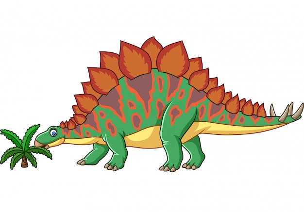 Premium Vector | Cartoon stegosaurus isolated on white background