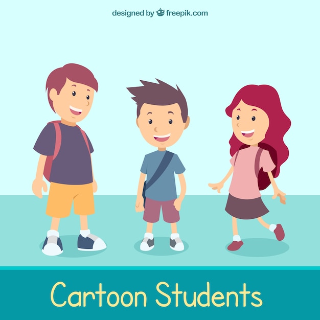 Cartoon Students Set