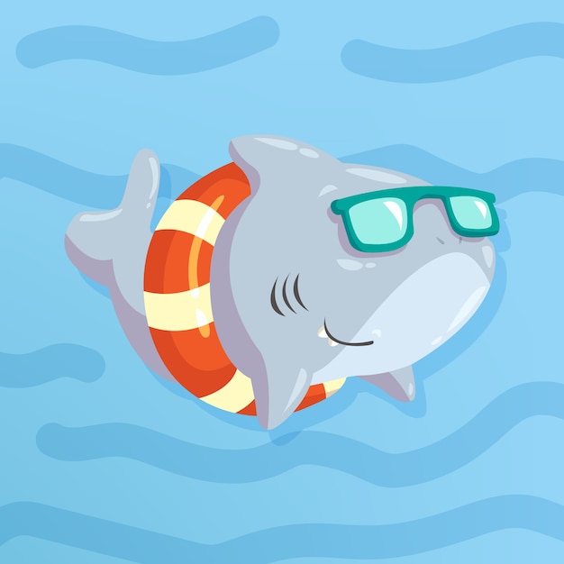 Free Vector | Cartoon style baby shark