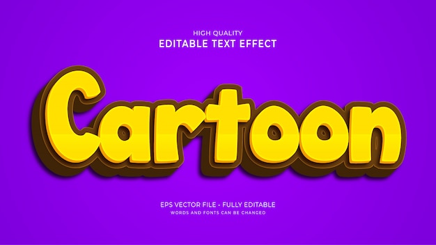 Premium Vector | Cartoon text effect, editable game text style effect