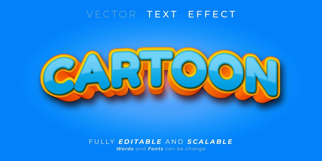 Premium Vector | Cartoon text effect, editable three dimension comic ...