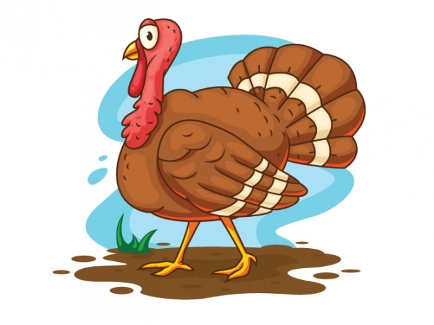 Cartoon turkey vector illustration