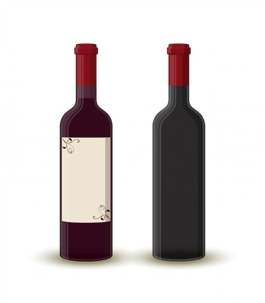 Premium Vector | Cartoon wine bottles