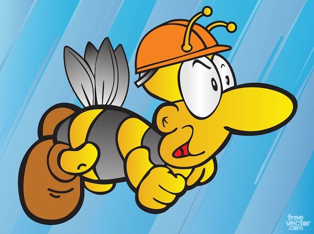Cartoon worker bee vector