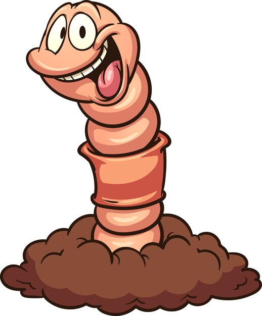 Premium Vector Cartoon Worm