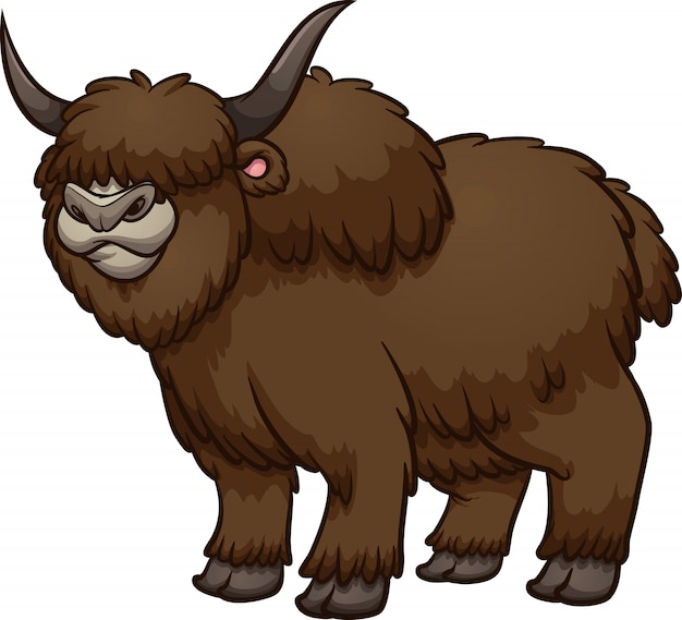 Premium Vector | Cartoon yak