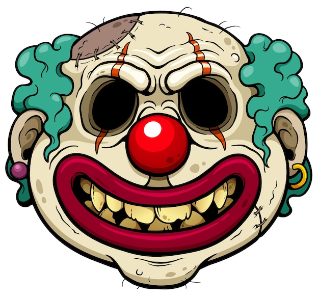 Premium Vector | Cartoon zombie clown