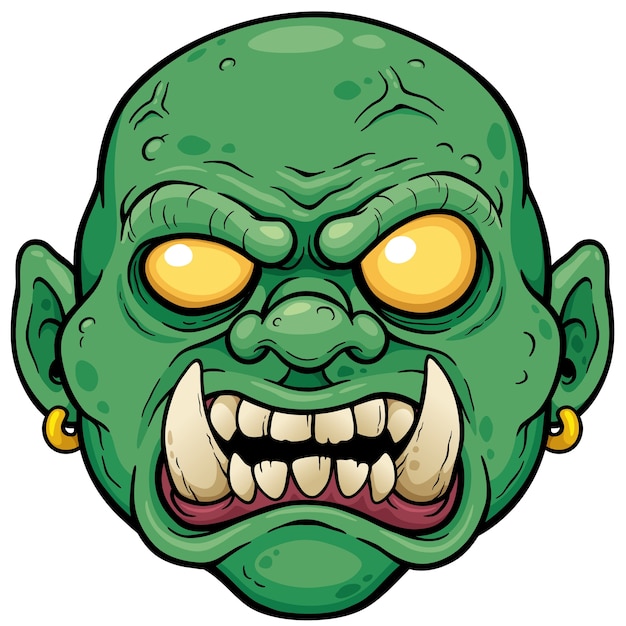 Download Cartoon zombie face Vector | Premium Download