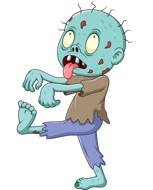 Premium Vector | Cartoon zombie isolated on white background