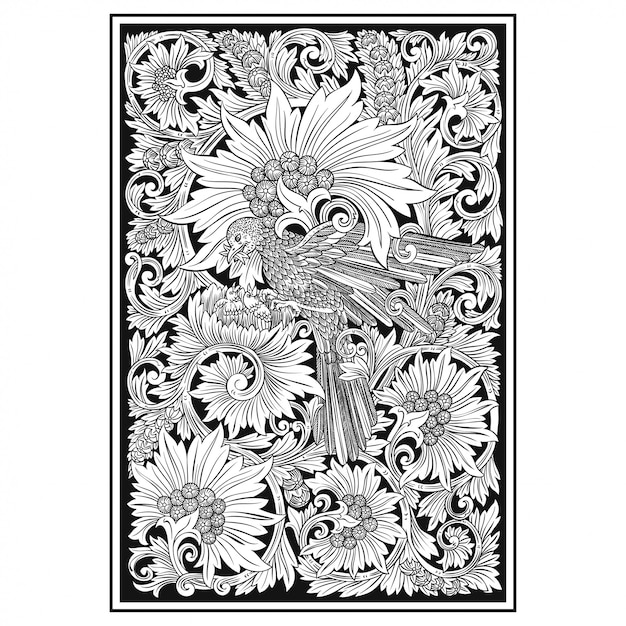 Carved openwork pattern. Premium Vector