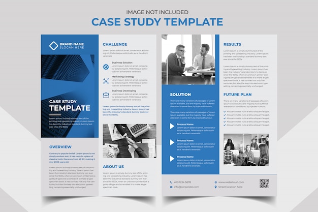 Premium Vector | Case study template