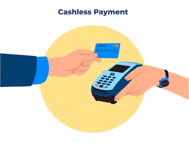 Premium Vector Cashless Payment Method Illustration