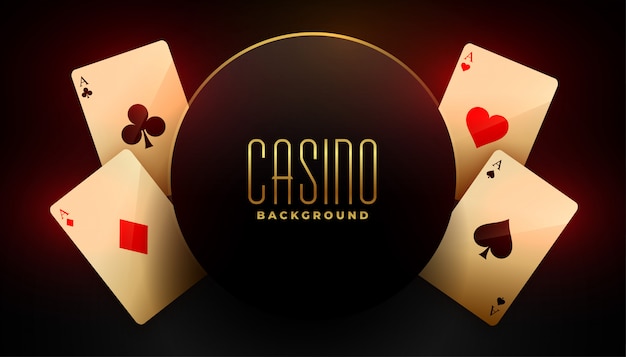 Free Vector | Casino background with four ace playing cards