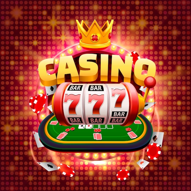 Premium Vector | Casino dice banner signboard on background. vector ...