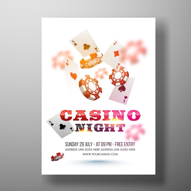 Casino night flyer template free