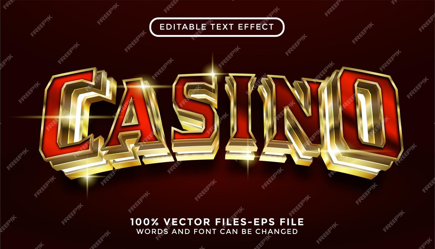 Premium Vector | Casino royal text. editable text effect with golden ...