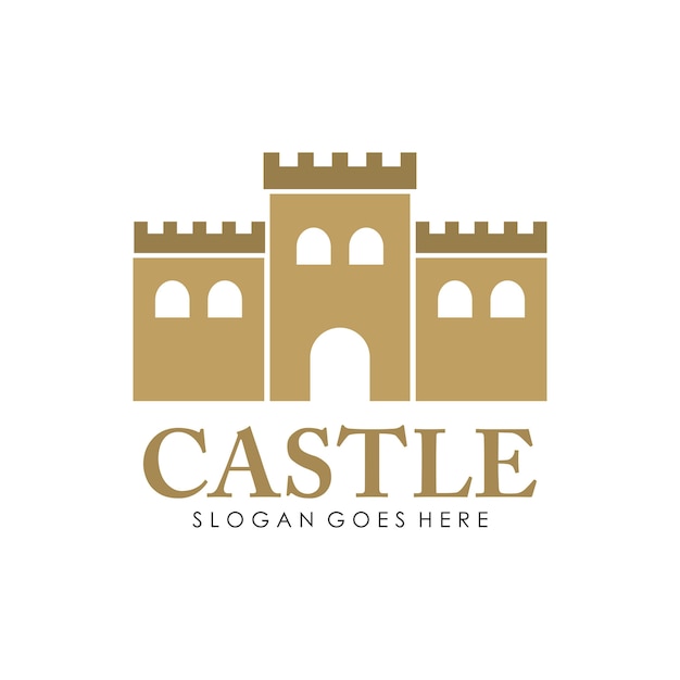 Castle logo, icon, and illustration design template | Premium Vector