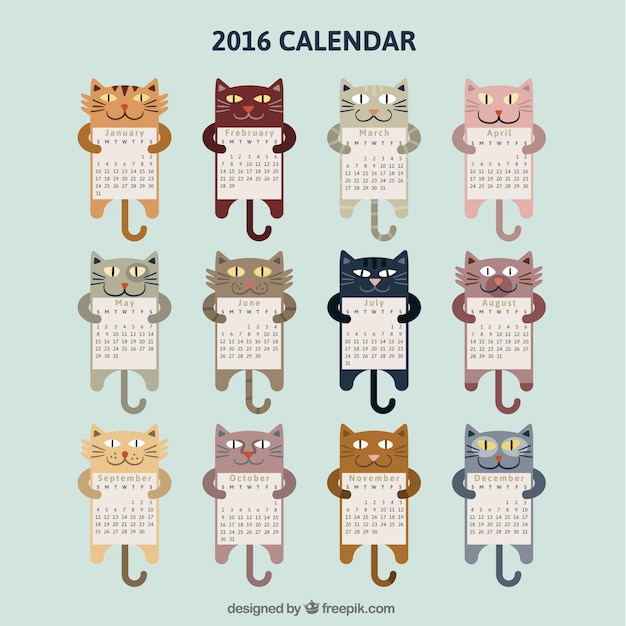 Printable Cat Calendar