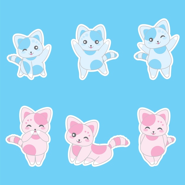 Free Vector | Cat designs collection