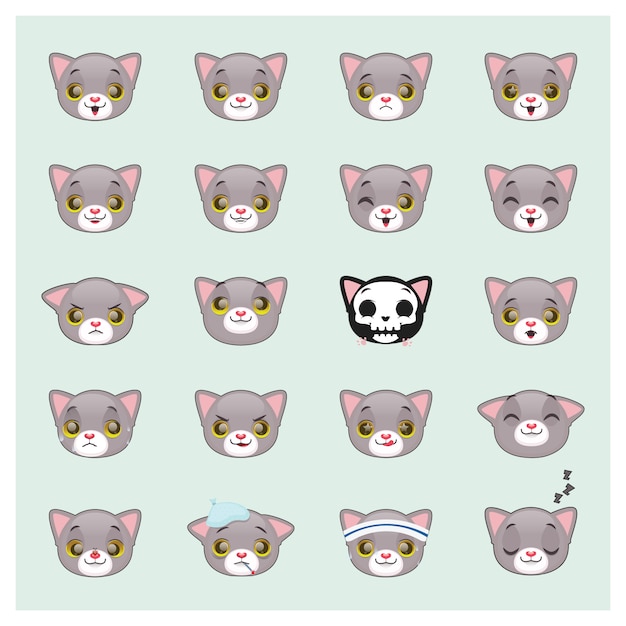 Cat emoticons collection