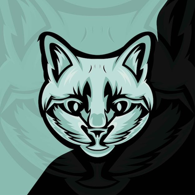 Premium Vector Cat Head Mascot Vector Illustration