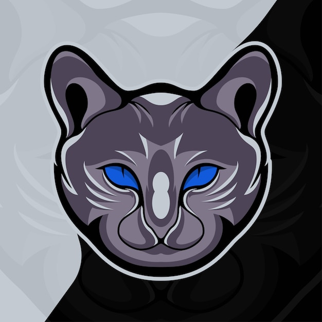 Premium Vector Cat Head Mascot Vector Illustration