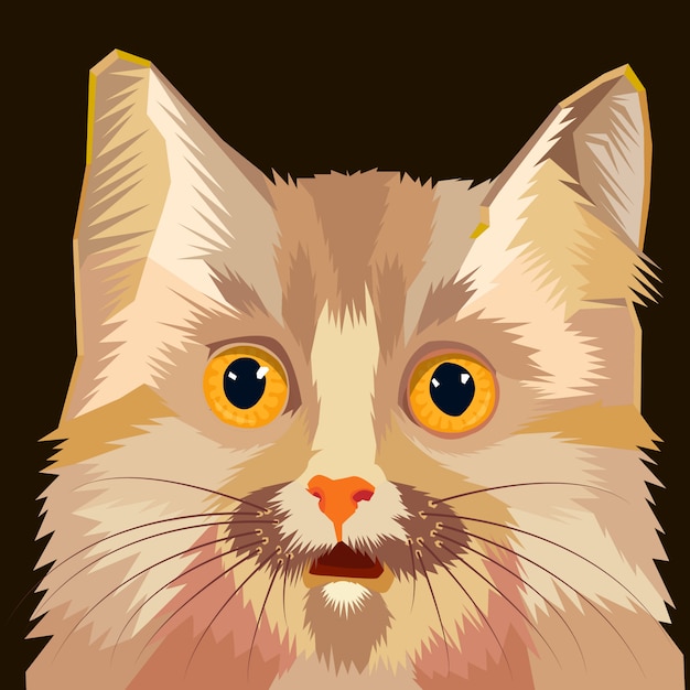 Premium Vector | Cat head vector illustration