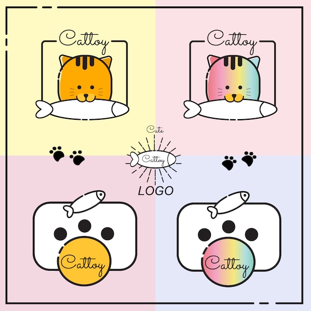 Cat logos | Premium Vector