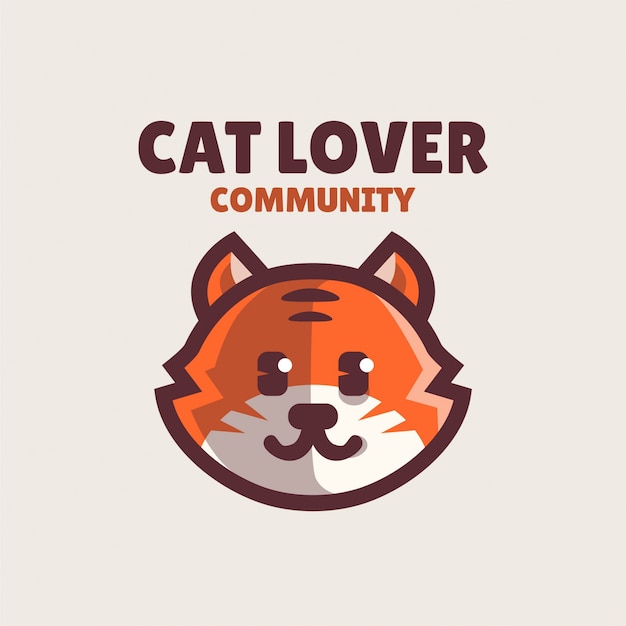 Premium Vector Cat Lover Community Simple Logo