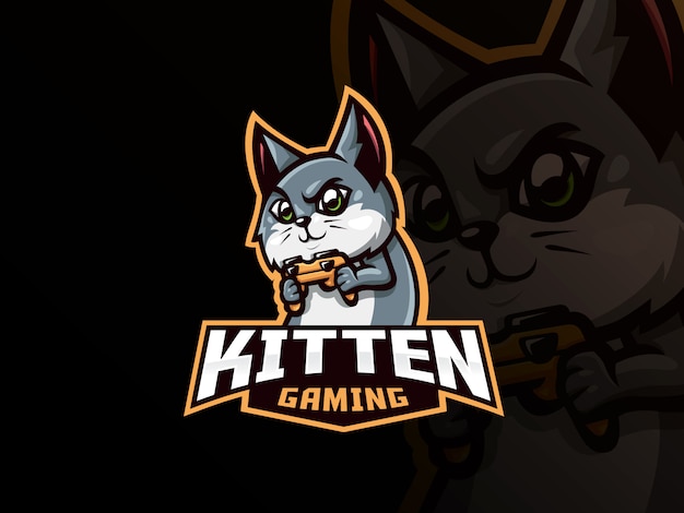 Premium Vector | Cat mascot sport logo design