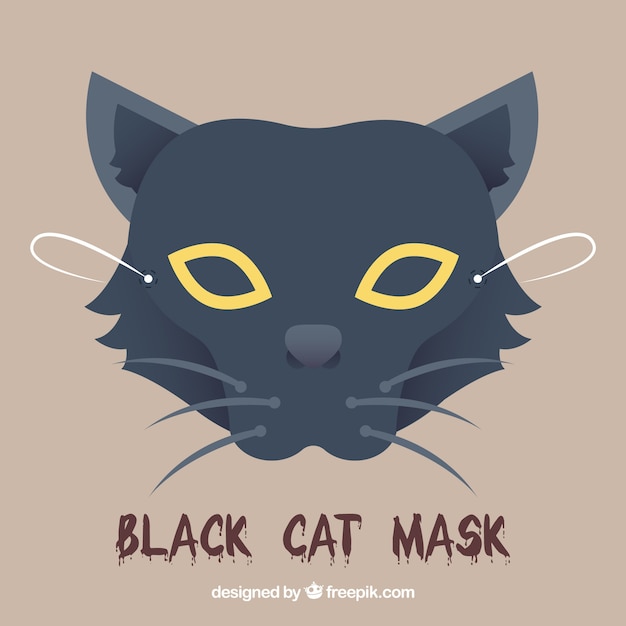 Cat mask in flat design
