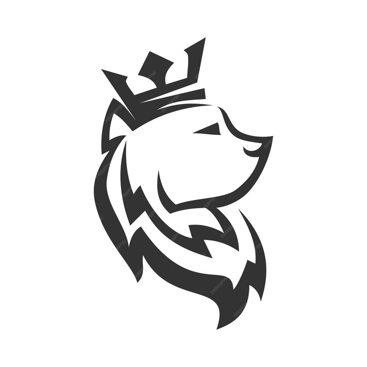 Premium Vector | Cat with crown icon illustration brand identity