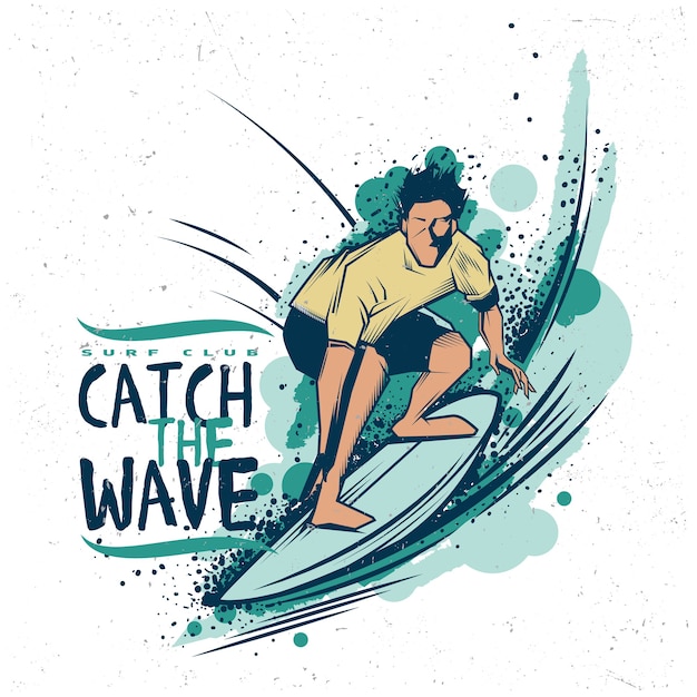 Catch the wave illustration