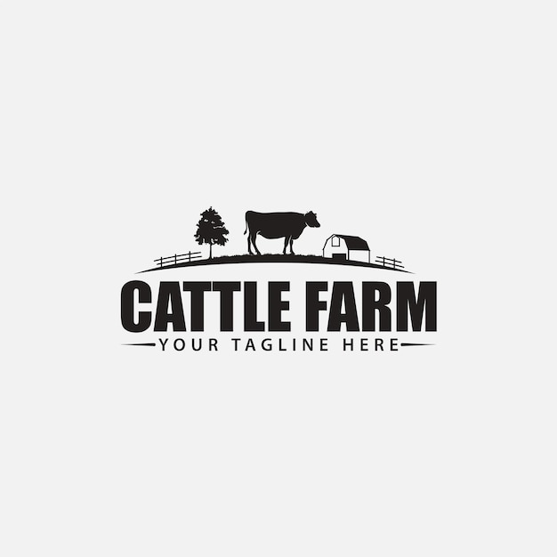 Premium Vector | Cattle farm logo