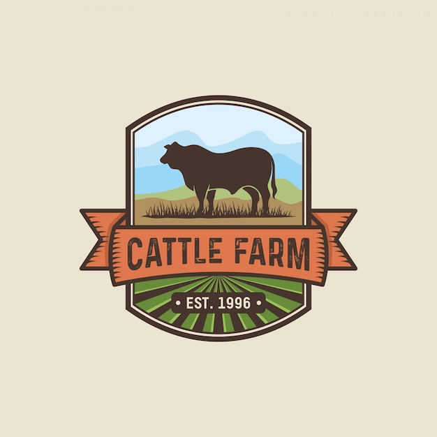 Download Free Cattle Farming Logo Design Premium Vector Use our free logo maker to create a logo and build your brand. Put your logo on business cards, promotional products, or your website for brand visibility.