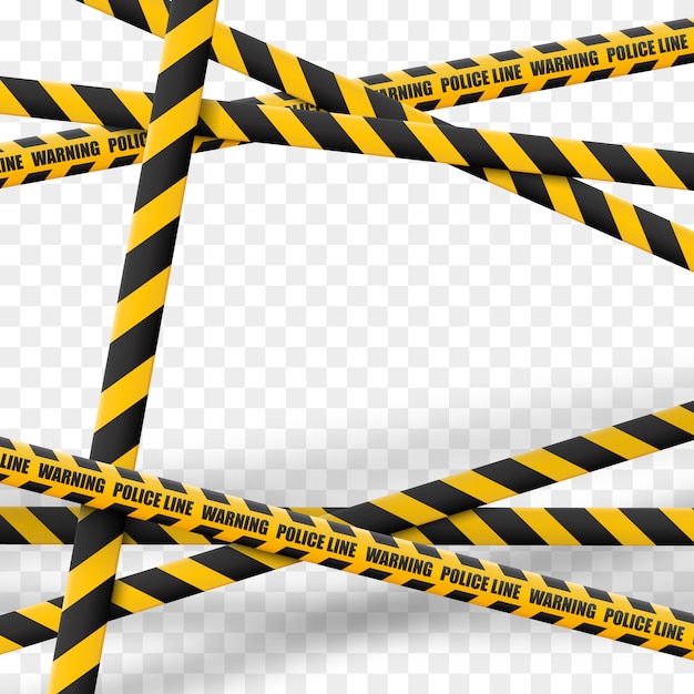 Premium Vector | Caution lines isolated.