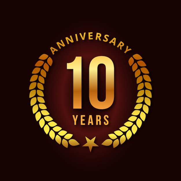 Premium Vector | Celebrating 10 years vector design