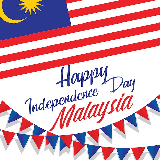 Premium Vector Celebrating Malaysia Happy Independence Day