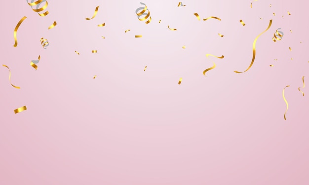 Premium Vector Celebration Background Template With Confetti Gold