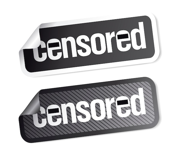 Premium Vector Censored Stickers Set
